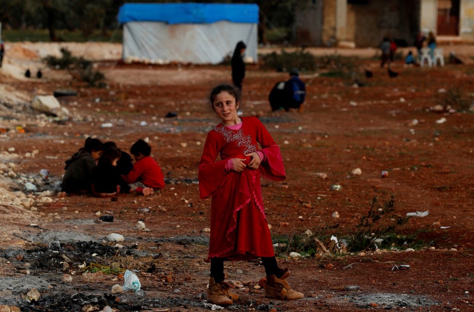 Uprchlický tábor v severozápadní syrské provincii Idlib. (27.7.2020)