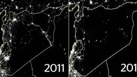 Válka uvrhla zemi do tmy: Sýrie přišla o 80 % světla, odhalují satelitní snímky!