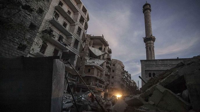 Syrské město Aleppo po raketovém útoku