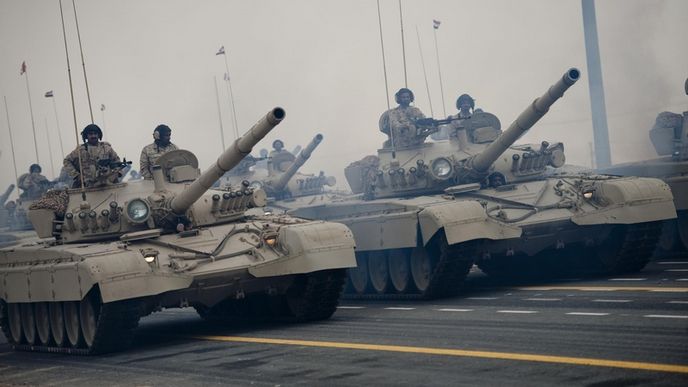 Syrské tanky T-72. Ilustrační foto.
