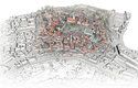 Kombinace stínovaného a finálního digitálního 3D modelu husitského města Tábor