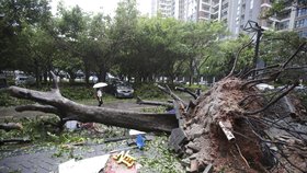 Tajfun Mangkhut přinesl do Číny silné deště.