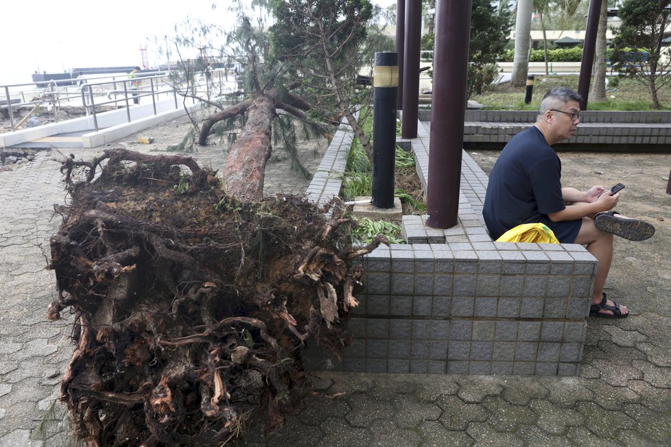 Tajfun Mangkhut přinesl do Číny silné deště.