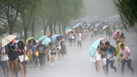 Tajfun vyvolává u lidí obavy.