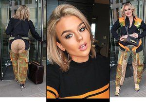 Tallia Storm v notně matoucím outfitu...