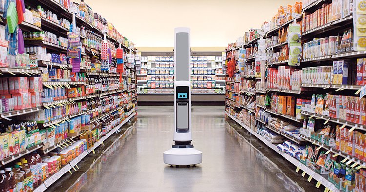 Americkýý robot Tally kontroluje zásoby zboží v supermarketech