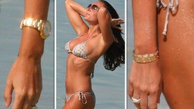 Tamara se na pláži blýskala šperky za miliony