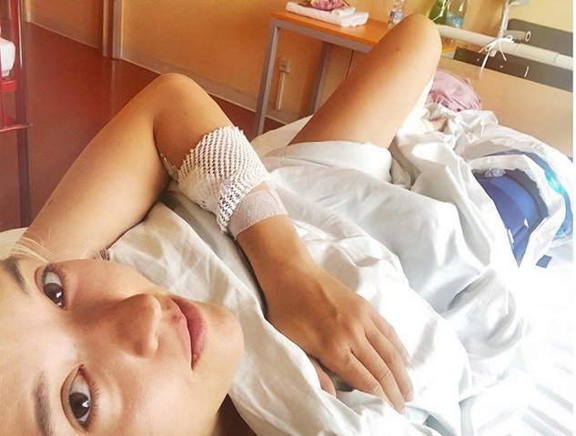 Tamara Klusová v nemocnici