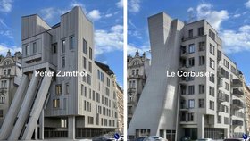Tančící dům pod drobnohledem umělé inteligence: Jak by vypadal podle Zahy Hadid nebo Le Corbusiera? 
