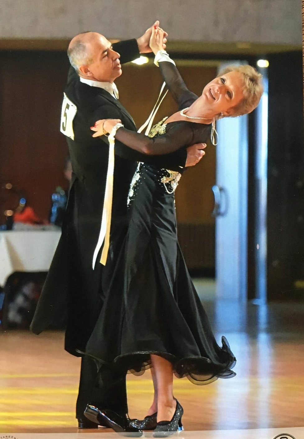 Manželé Benýškovi na soutěži ve víru tance. Nejoblíbenějším tancem paní Lenky je tango, její manžel nedá dopustit na slowfox.