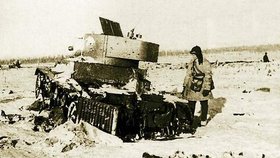 Teletank TT-26 v zimní válce (1940)