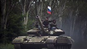 Tank proruských rebelů na východní Ukrajině