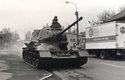 Tank T-34/85 ze sbírek Vojenského historického ústavu na přesunu