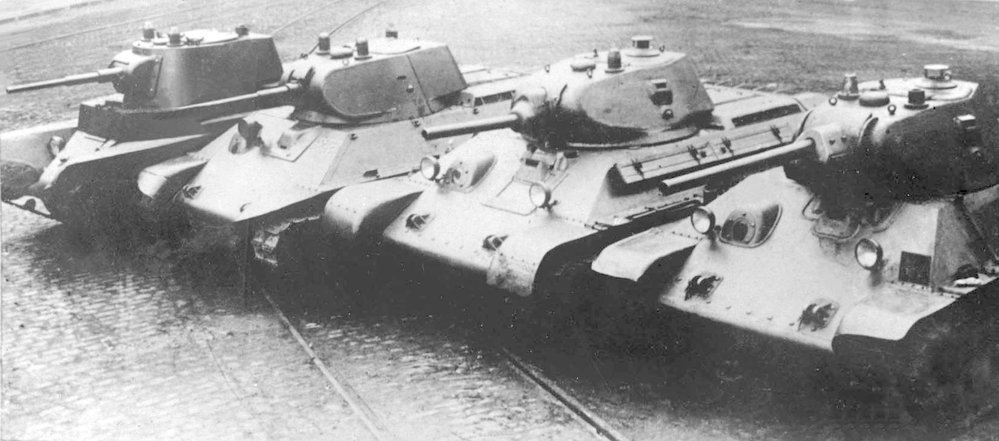 Prototypy T-34 v řadě