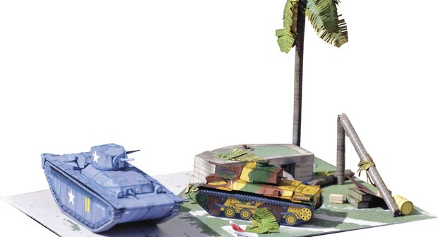 Pacifik 1945: Diorama s tanky