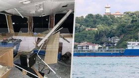 Tanker Sig byl vážně poškozen námořním dronem u Kečského mostu