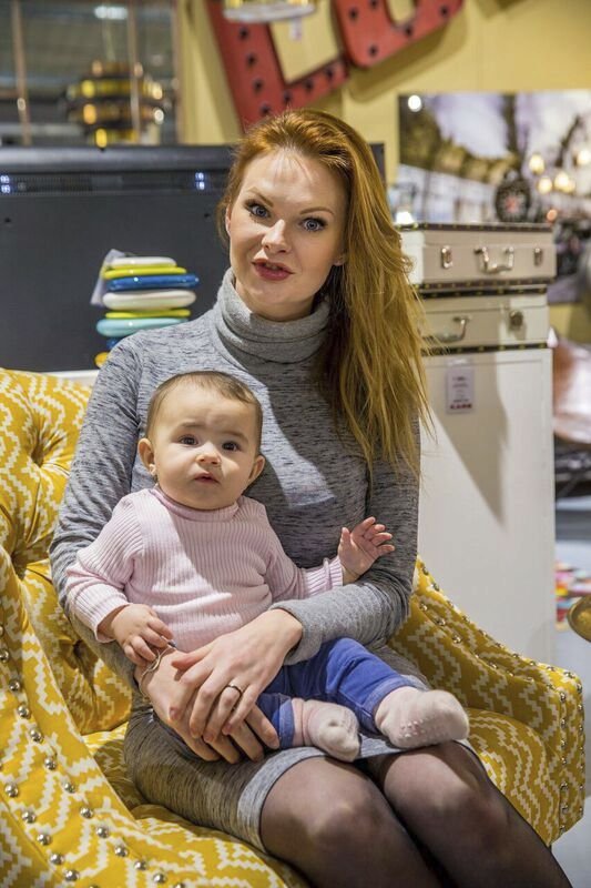Tarra White s osmiměsíční dcerou Isabelle