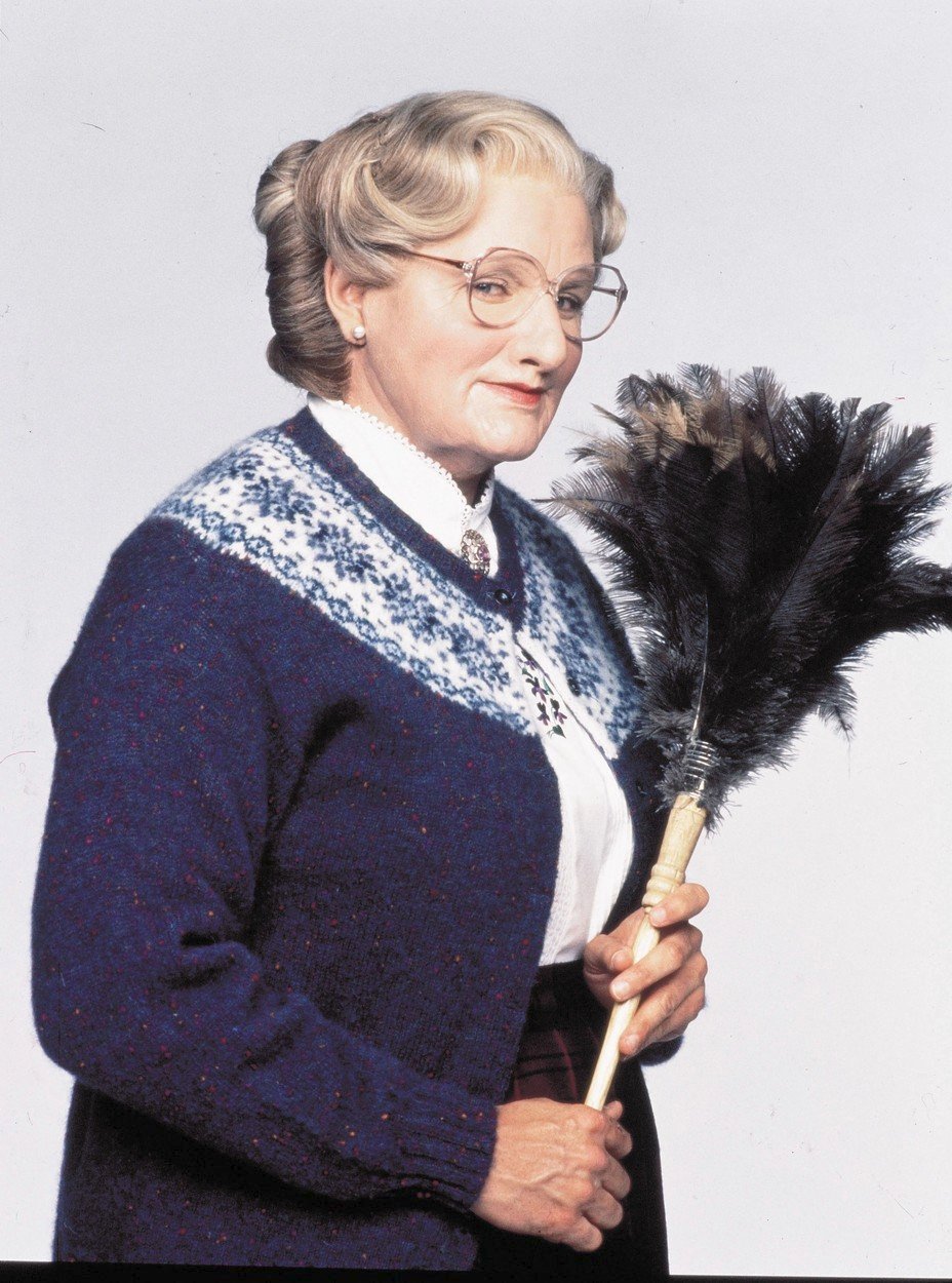 1993 - Robin Williams jako paní Doubtfireová.