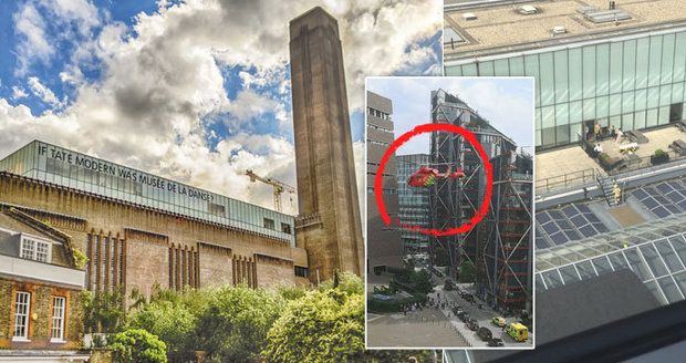 Teenager shodil dítě z věže londýnské galerie Tate Modern. Zasahoval i vrtulník