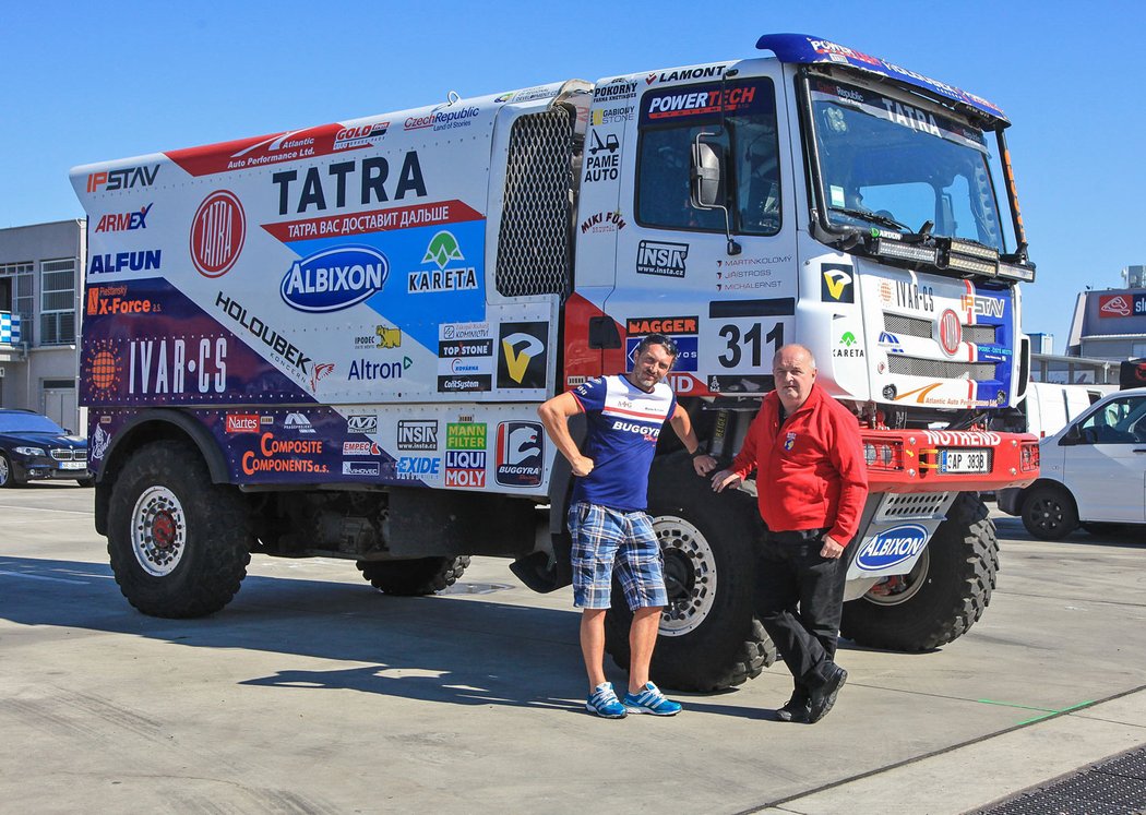 Na parkovišti okruhu Slovakiaring s Davidem Vršeckým před odjezdem