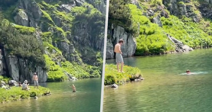 Turisté se koupali v plese navzdory zákazu.