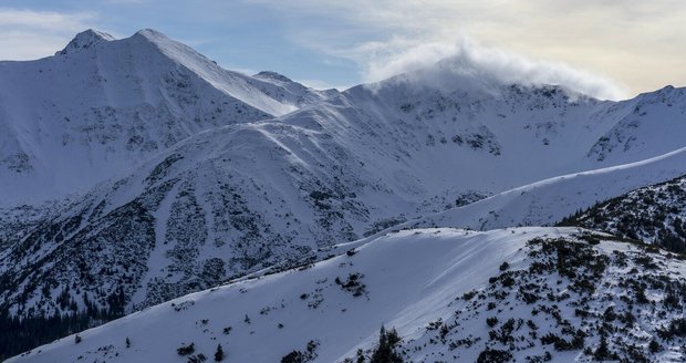 Západní Tatry v zimě.