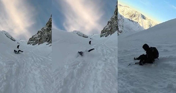 Turistka v Tatrách uklouzla a nekontrolovaně se řítila svahem.