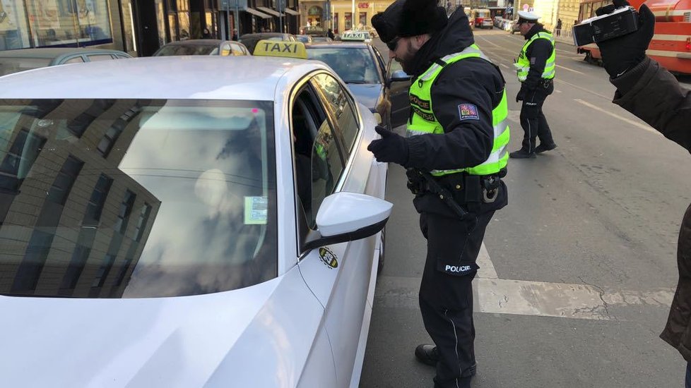 Takto to vypadalo na zatím posledním protestu pražských taxikářů.