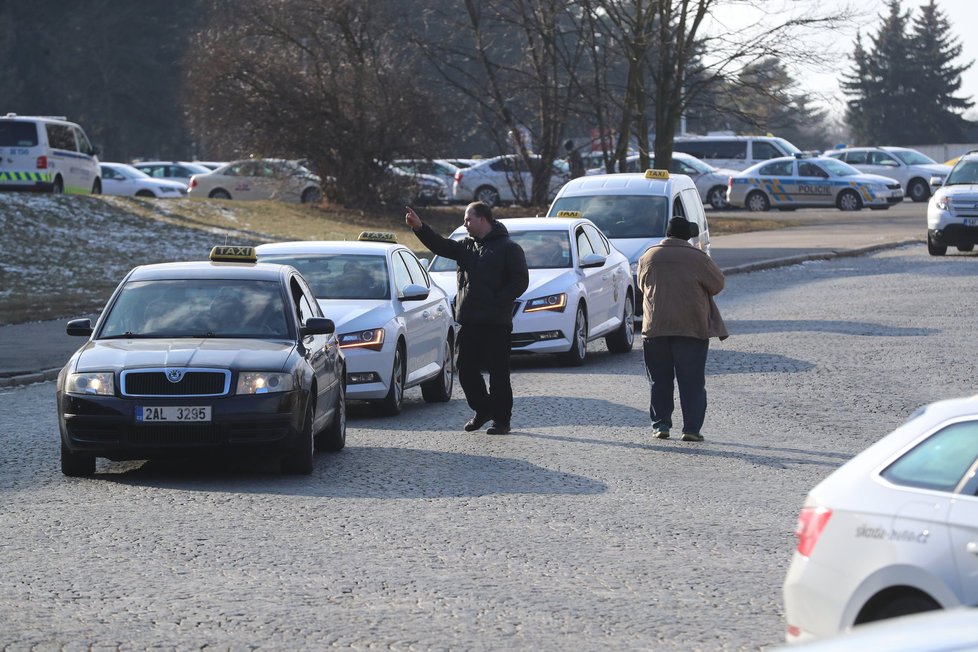 Takto to vypadalo na zatím posledním protestu pražských taxikářů.