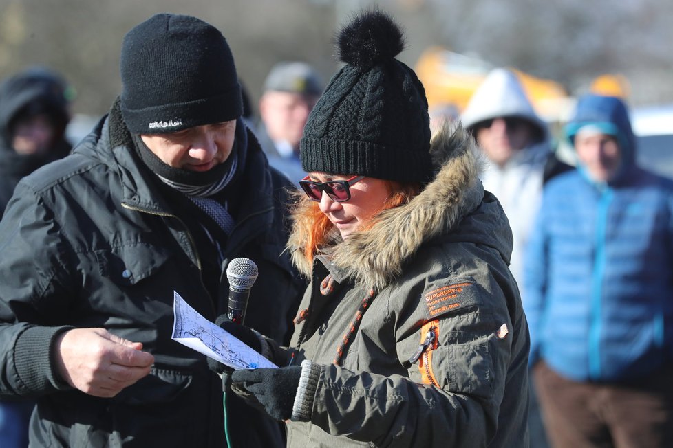 Taxikáři 26. února zablokovali Lazarskou a Spálenou ulici v centru Prahy.