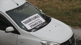 Taxikáři uspořádali v pondělí 12. února třetí protestní akci v řadě.