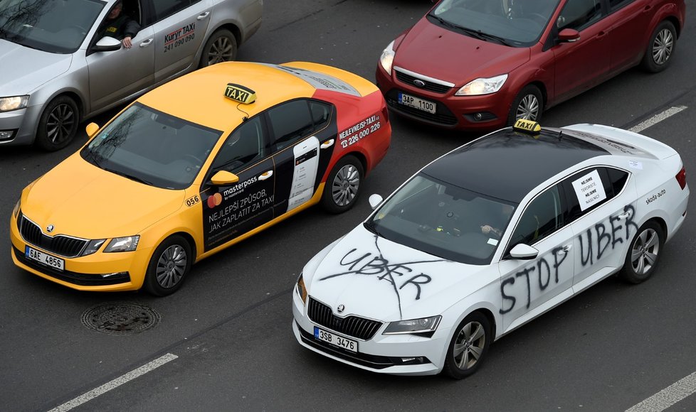 Protest pražských taxikářů