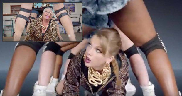 80letá babča tančí jako Taylor Swift na písničku Shake it off