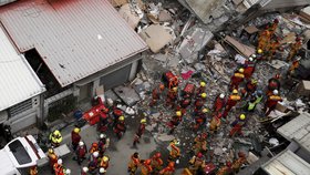 Zemětřesení na Tchaj-wanu: Záchranné práce
