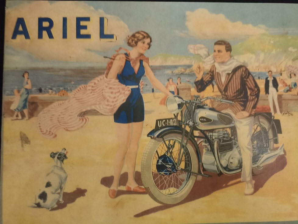 Motocykl značky Ariel byl i součástí životního stylu.