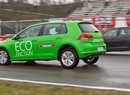Zelený golf brzdí novými destičkami Eco Friction, černý obyčejnými Ferodo Premier. Většině jezdců vyšla kratší dráha v zeleném autě.