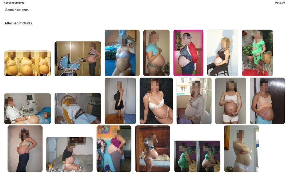 V komunitách fetišistů se objevují stovky fotek těhotných žen z Česka.