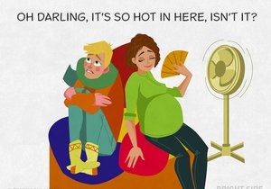 Těhotným je často horko, ale ve skutečnosti žádné teplo není
