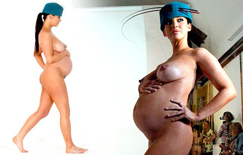 Držte si klobouky: Nahá těhotná modelka šokovala Londýn