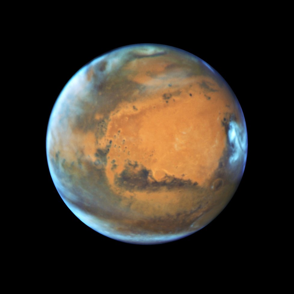A takhle Hubble zachytil planetu Mars.