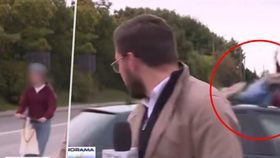 Dopravní nehoda během živého televizního vysílání