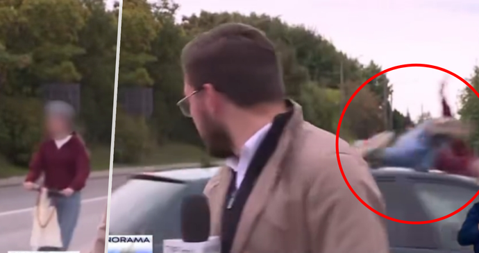 Dopravní nehoda během živého televizního vysílání
