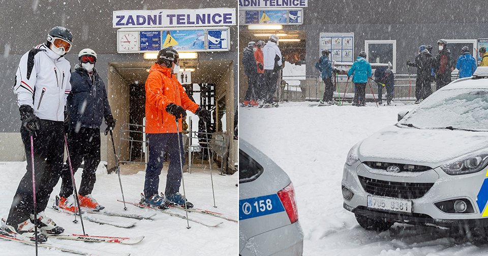 Skiareál Telnice chtěl v sobotu 23.1.2021 otevřít, zatrhla to ale policie.