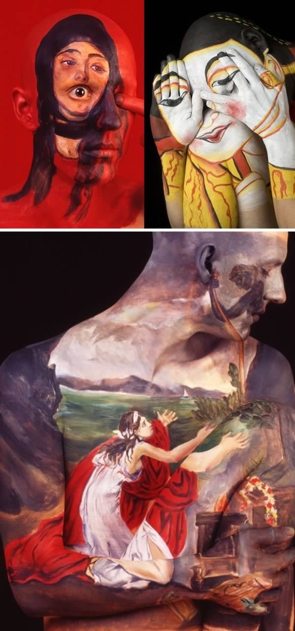 Kopie uměleckých děl z 19. století jsou malovány na lidských tělech v sérii s názvem &#34;Anatomické muzeum&#34;. Autory jsou  Chadwick Gray a Laura Spector. Díla jsou dobře rozpoznatelná, ale tvar lidského těla  jim dodává osobité kouzlo.