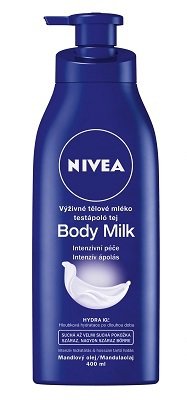 Nivea Výživné tělové mléko pro velmi suchou pokožku, 175 Kč (400 ml), koupíte v síti drogerií