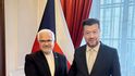 Okamura nedávno přijal v Praze velvyslance Íránu Sajída Bašího Okamura nedávno přijal v Praze velvyslance Íránu Sajída Bašího