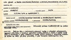 Zápis o zatčení Miroslava Dvořáčka