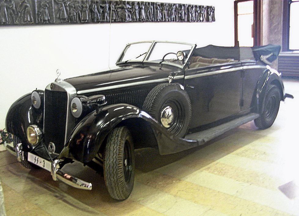 V tomto autě Heydrich cestoval