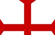 Znakem řádů byl rovnoramenný červený kříž s rozšířenými konci.