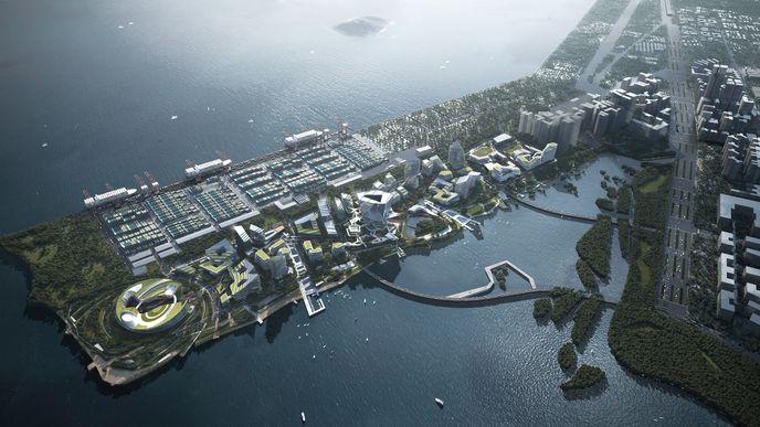 První vizualizace budoucího města společnosti Tencent v čínském Šen-čenu